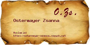Ostermayer Zsanna névjegykártya